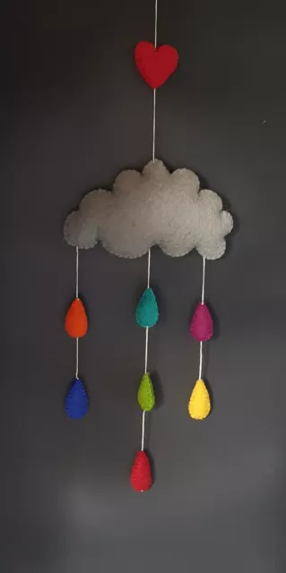 Children's room decoration felt craft hanging and mobile handmade in Nepal