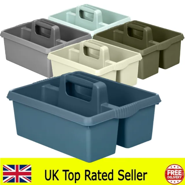 Large 40cm Plastic Storage Tidy with Handle Cleaning Tack Room Caddy Box  Tray