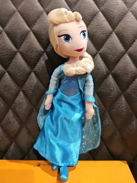 Disney Store Frozen Elsa Plush Soft Toy Female Figure Film Character Doll 10"