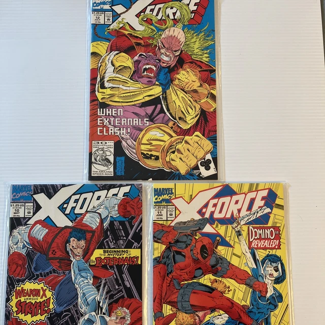 Xforce 10,11,12 marvel comic lot NM Deadpool domino app