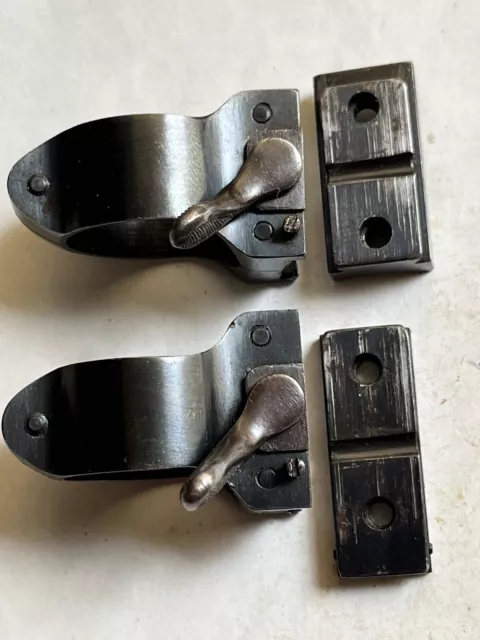 Vintage QD 26mm scope mount rings and bases double levers for Mauser (?) steel Vintage QD 26mm scope mount rings and bases double levers for Mauser (?) steel