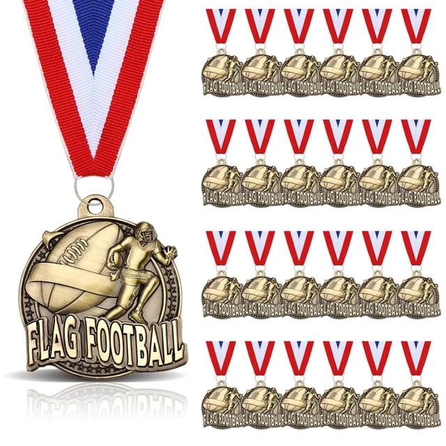 Junkin 24 Pcs Blank Medals For Awards With Neck Ribbons Winner