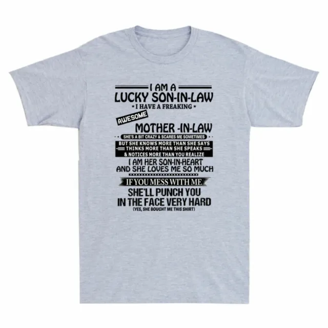 A Black Lucky Mother-in-law Have Men's Awesome Freaking Son-in-law T-Shirt Tee I