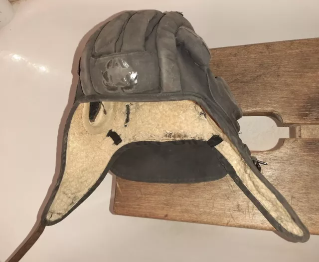 Alte Original UDSSR CCCP Rote Armee Winter Panzerhelm mit Fell