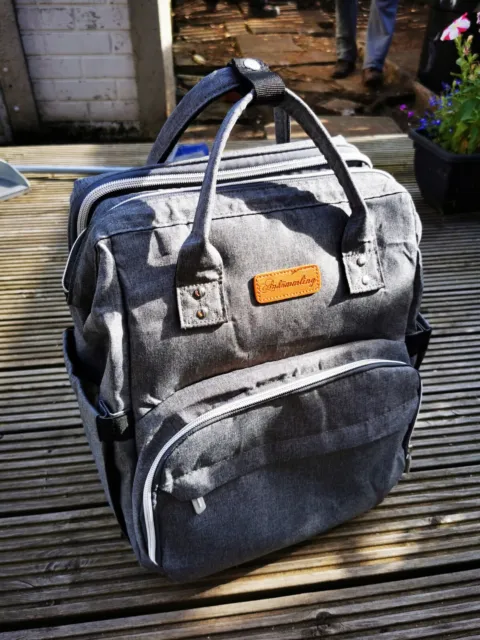 Baby Changing Backpack - Grey Super bag grey Ruvalino (YW168)