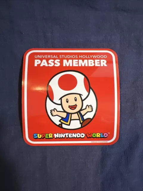 Universal Studios Hollywood Pass Member Magnet Toad Super Nintendo World NEW