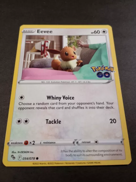 Pokemon Go Eevee Common Card 054/078 NM