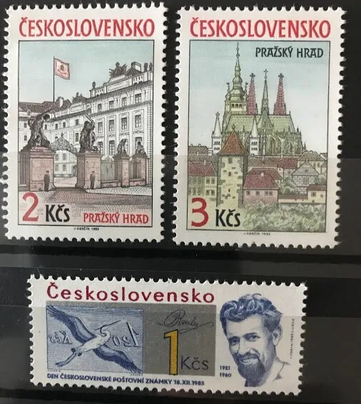 Tschechoslowakei 1985, Mi. Nr. 2835 - 2836, 2846, postfrisch