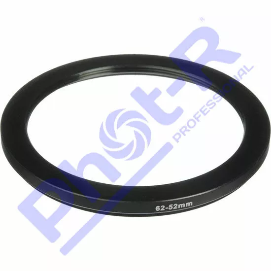 Phot-R 62-52mm Metal Stepping Down Ring 62mm-52mm 62-52 Step-Down Adapter