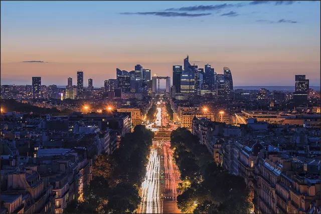 VINYL Fototapete XXL TAPETE Paris in der Nacht 467