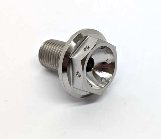 Racefasteners Prolite Titanium Front Axle Spindle Bolt For Yamaha R1 2004-2008 – Drilled Hex