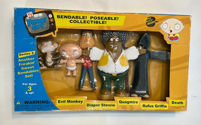Vintage Family Guy Series 2 Bendy Box Set 2005 Quagmire Rufus Evil Monkey Death