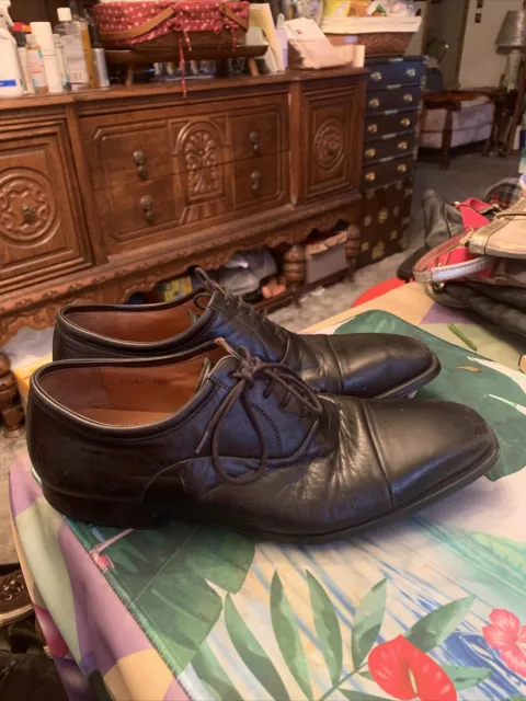 Magnanni Men’s Black Leather Lace Dress Casual Shoes Size 10.5 D