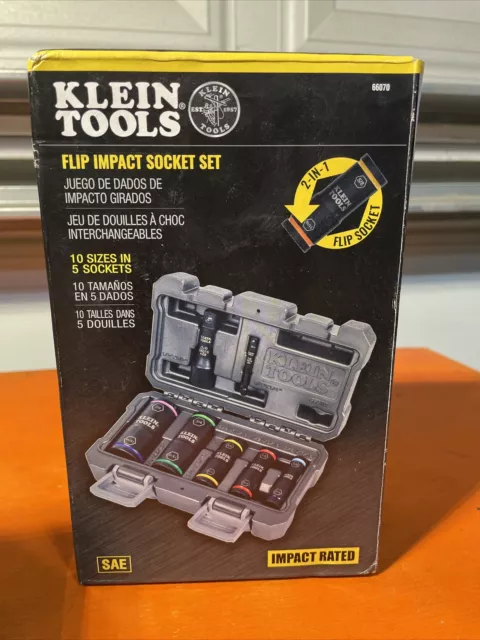 Klein Tools (66070) Impact Socket Set with Case (7 Pieces) BRAND NEW
