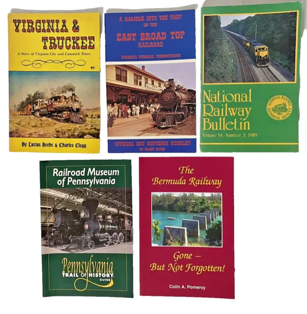 Lote de 5 libros de trenes y ferrocarriles vintage