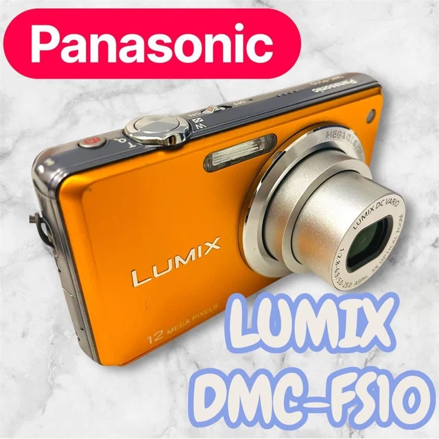 Panasonic LUMIX DMC-FS10 動作品 美品 PANASONIC LUMIX DMC-FS10 Naranja 12MP Cámara Digital Compacta con
