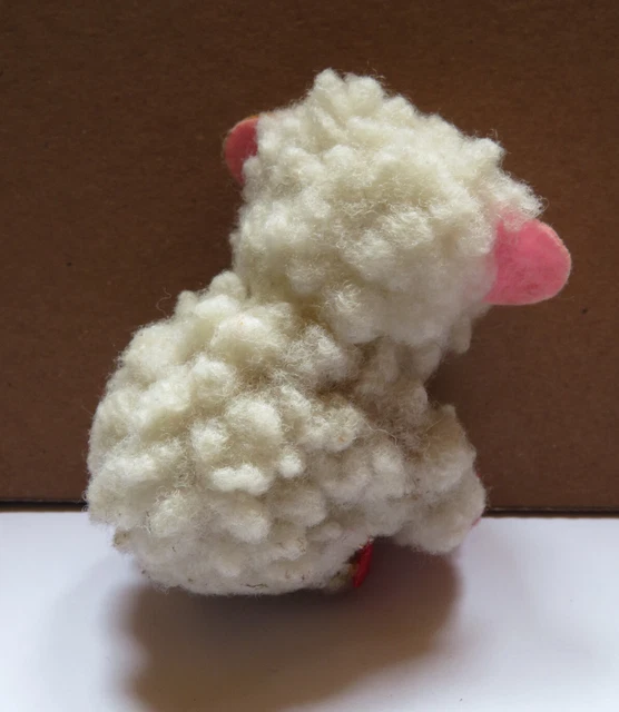 Adorable agneau peluche vintage (années 70) pince doigt 3