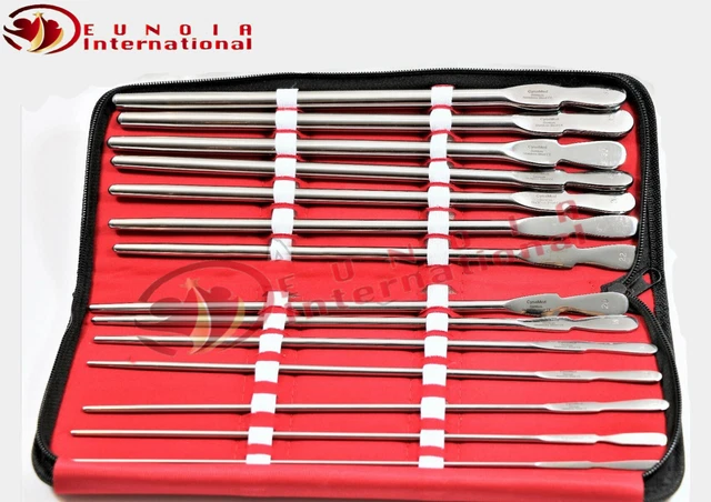 Kit Of 14Pcs German Dittel Dilator - 8Fr- 34Fr Urethral Sounds Urology Tools Kit Of 14Pcs German Dittel Dilator - 8Fr- 34Fr Urethral Sounds Urology Tools