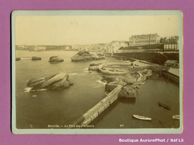Tirage Albuminé Vintage Edmond, Biarritz, Maison Gardères - Circa 1870 - Format 6,5x10,5 Cm