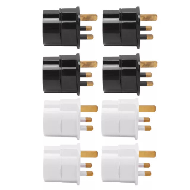 4x EU to UK Conversion Plug Grounding 2 Pin to 3 Pin Adapter Converter FR