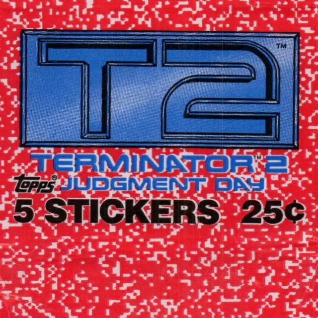 Lot (45) VTG Topps Terminator 2 T2 Sticker Cards Wax Wrappers Schwarzenegger