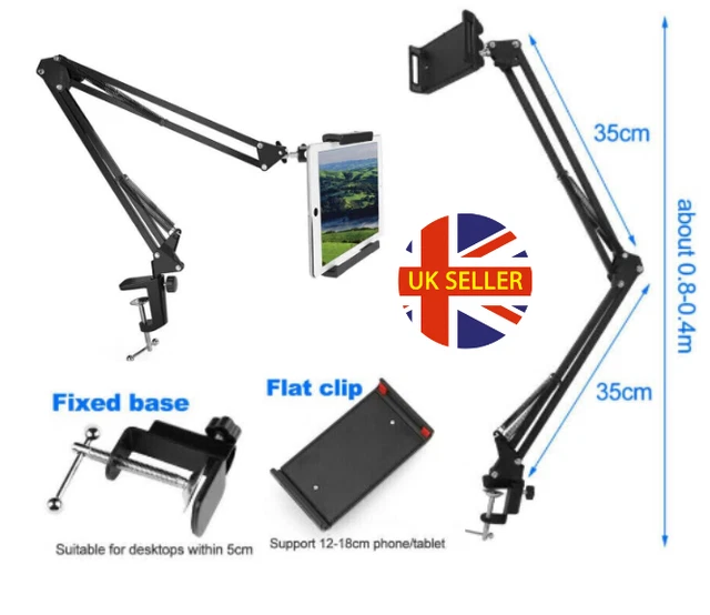 360° Flexible Lazy Bed Desk Phone Holder Long Arm Tablet Stand Mount UK STOCK