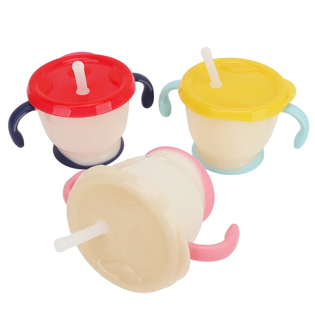 3 PIEZAS 150 ml taza de paja bebé taza de entrenamiento de silicona bebé con paja elástica