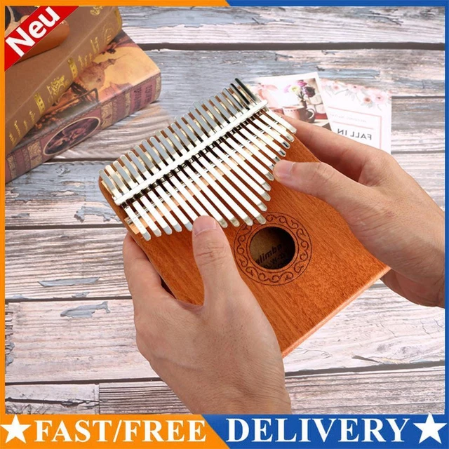 Mahogany 21 Key Kalimba Thumb Piano Mbira Musical Instrument Gift for Beginners