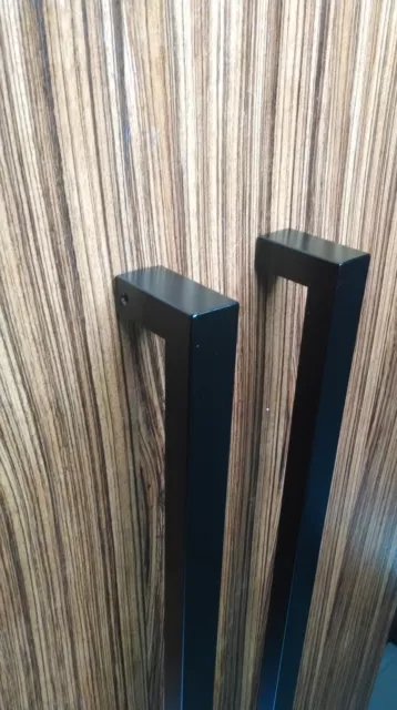Modern BLACK Door Handles Pull / Push Entrance / Gate / Entry