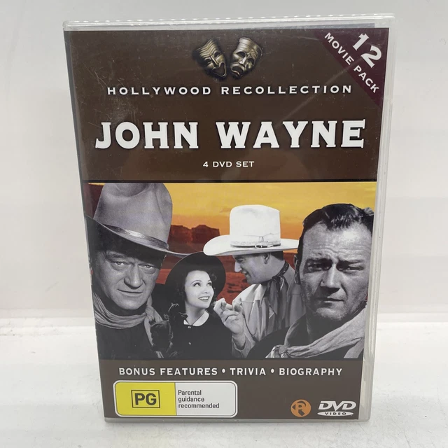 JOHN WAYNE 4 DVD Set 12 Movie Pack Hollywood Recollection Reg 4 Fast ...