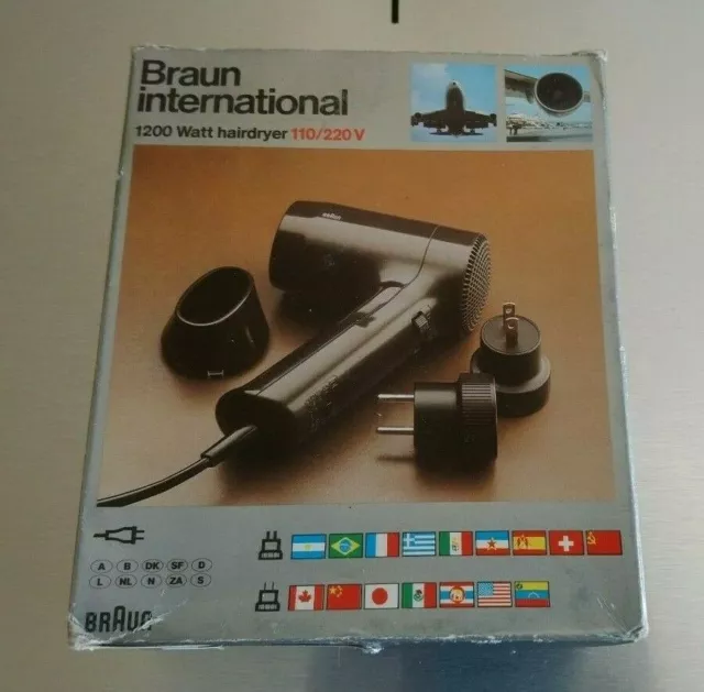 BRAUN INTERNATIONAL Föhn Hairdryer Design 70er 80er HfG Ulm Otl Aicher