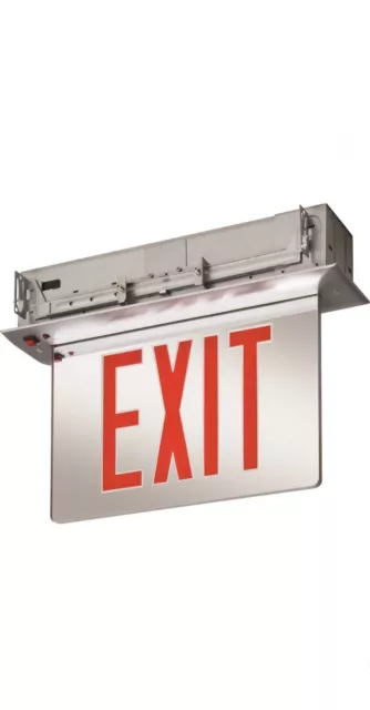 (A) Lithonia Lighting EDGR 2 RMR EL M4 Recessed Edgelit LED Emergency Exit