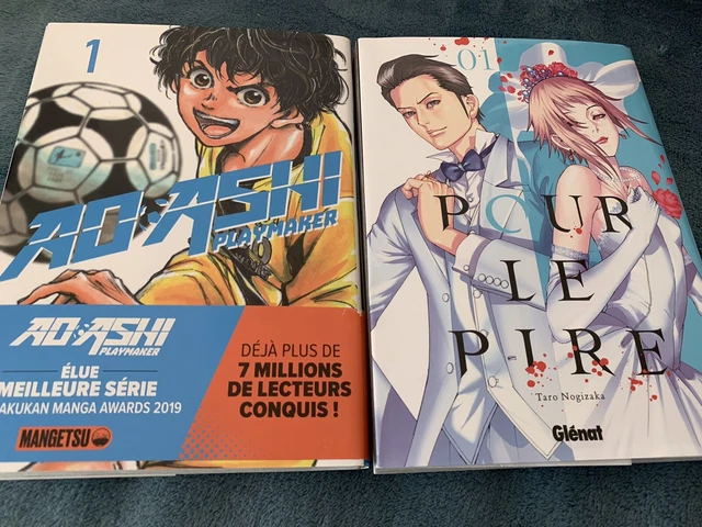 LOT DE 2 mangas AO Ashi playmaker + Pour le pire Tome 1 Neufs EUR 8,00