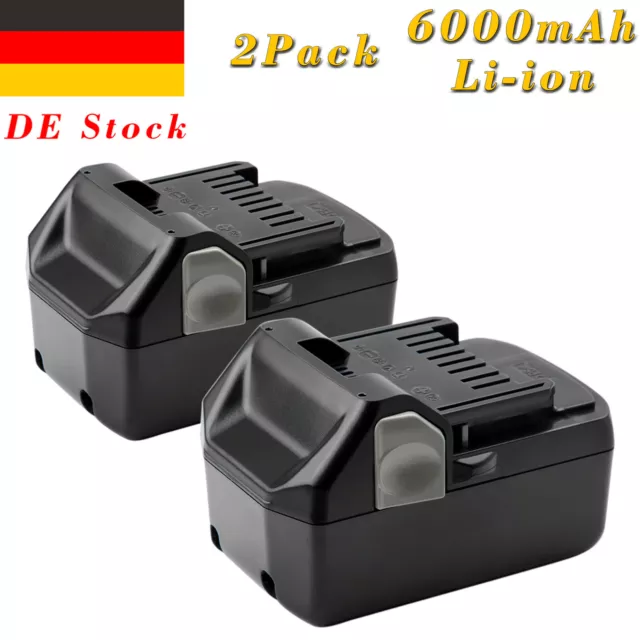 2X Akku Für Hitachi 6000mAH Li-ion 14.4V BSL1430 BSL1415 329901 329877 FWH 14DSL