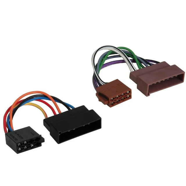 Adaptateur Voiture ISO Pour BMW (et Land Rover) - Noir/Marron - Pour Connexion Autoradio Moderne