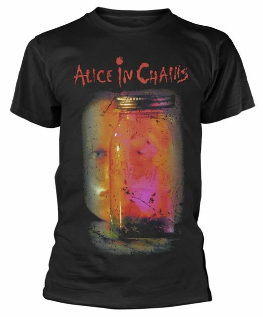T-shirt ufficiale Alice In Chains jar of mosche copertina album nero uomo metal rock