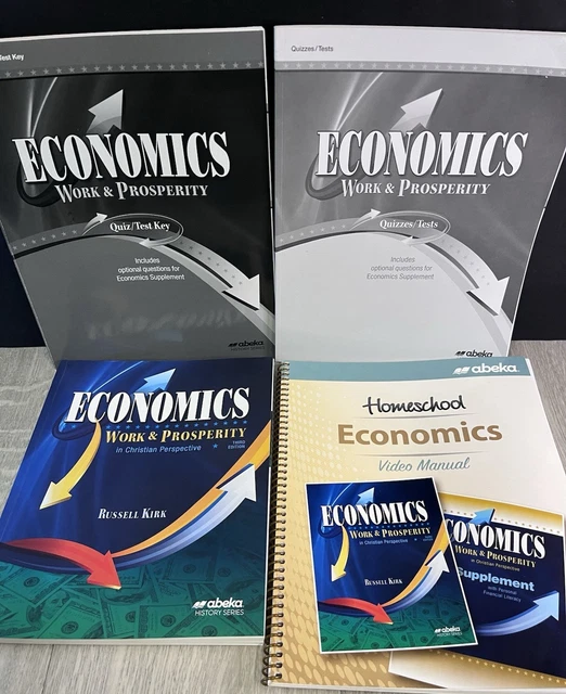 ABEKA 12TH GRADE Economics Work And Prosperity Set Of 4 With Student