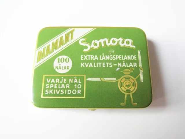 Grammophon NADELDOSE SONORA DIAMANT gramophone needle tin