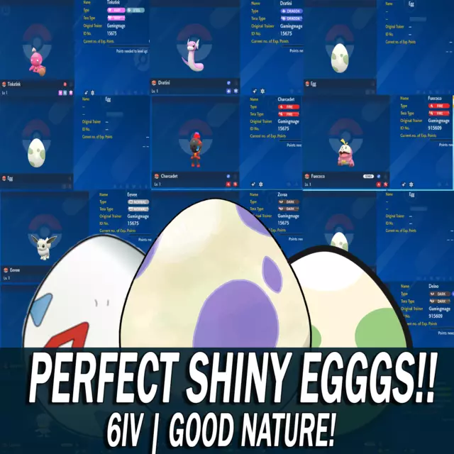 ✨Shiny 6IV Custom Pokemon✨ Scarlet & Violet / Choose Pokemon, EVs, Nature,  +More