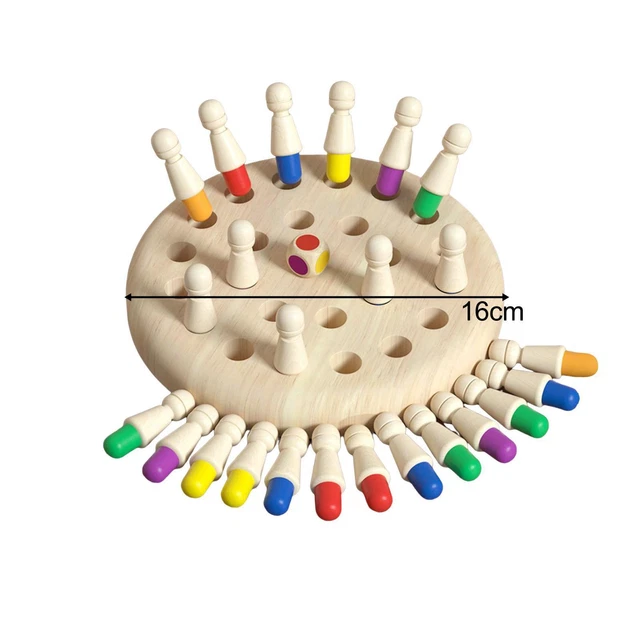 Chess Board Game Thinking Logical Montessori Matching Sticks Color Memory Chess
