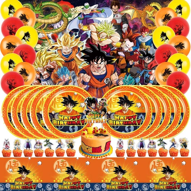 Banner De Cumpleaños De Dragon Ball Goku Super Saiyan, Decoración