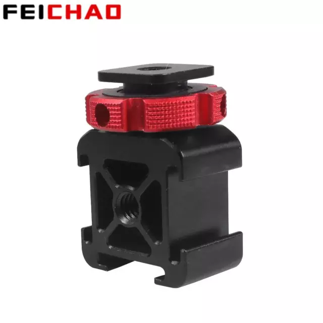 FEICHAO Triple Cold Shoe Mount Adapter Holder Extension for DSLR Camera Arm New