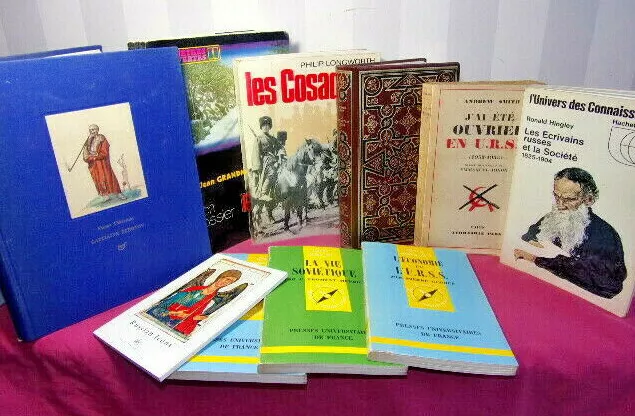 Lot livres Russie. Ecrivains, Révolutions, Ouvrier en URSS, les Cosaques