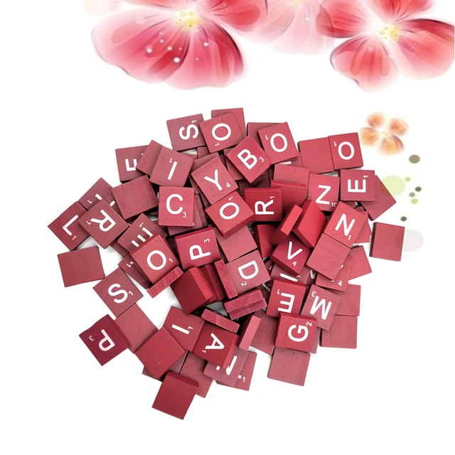 100 PIEZAS Bambú Bebé Letras De Madera Para Hacer Manualidades Bebé-Niño Juguete