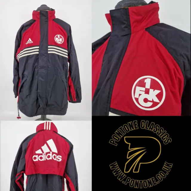 98/00 1. FC Kaiserslautern Adidas Jacket Signed? D7 L Vintage Football