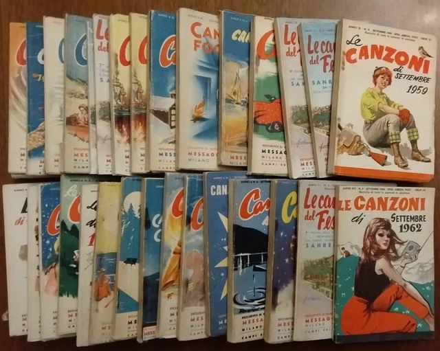 Messaggerie musicali fantastico lotto 32 libretti canzoni anni 50/60 - Ottimi