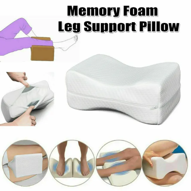 NEW Memory Foam Leg Pillow Cushion Knee Support Pain Relief Washable Cover