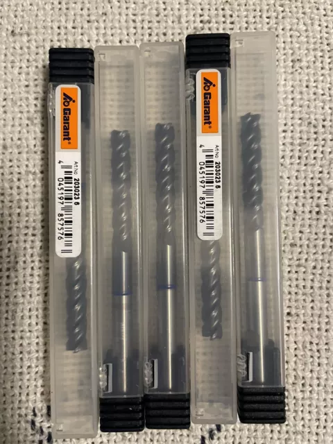 5 x Garant VHM-Fräser HPC / TPC 6 mm Neu OVP