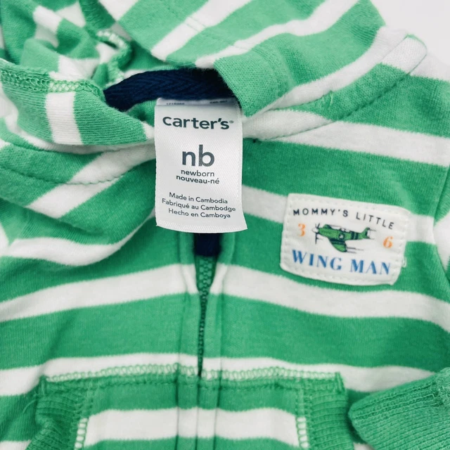 Carters Infant Baby Boy Size Newborn 2 Piece Set Hooded Sweatshirt & Pants 1183 5
