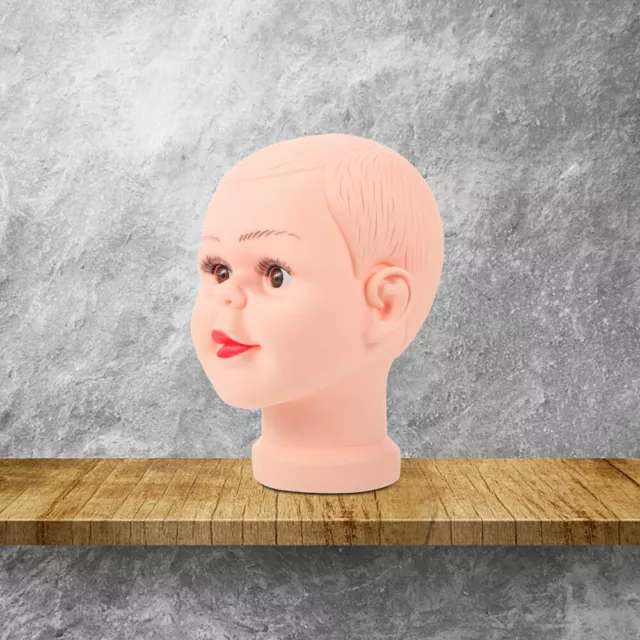 PVC Mannequin Head Stand Model Display Holder for Kids Hat Scarf Wig Glasses